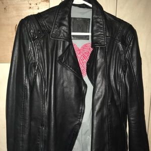 Mauritius Leather Jacket- zip/snap off sleeves